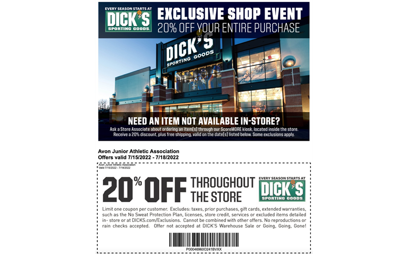 AJAA Shop Days at Dick's Sporting Goods