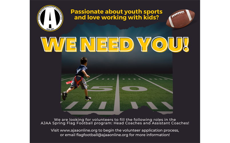 Spring Flag Football Coaches Needed!